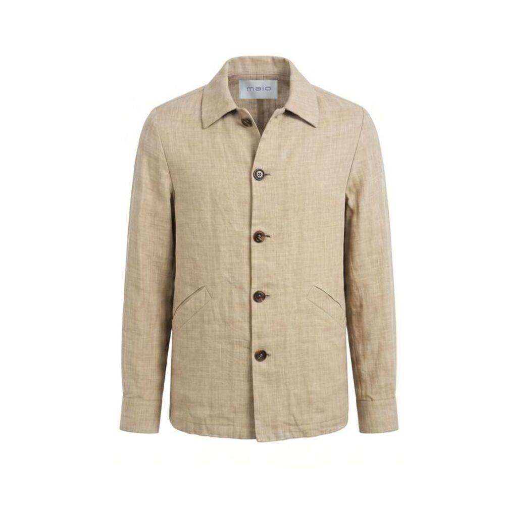 Malo Beige Linen Men Men's Jacket